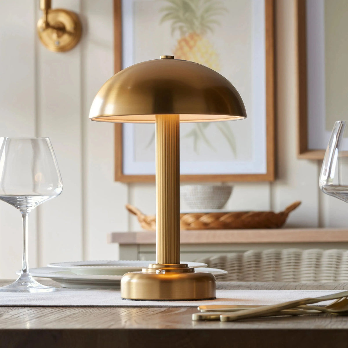 Bodhi Lighting Bridport Rechargeable Table Lamp Warm Brass House of Isabella UK