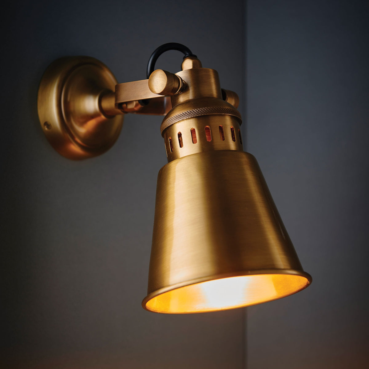 Brunnion Wall Light Antique Brass.