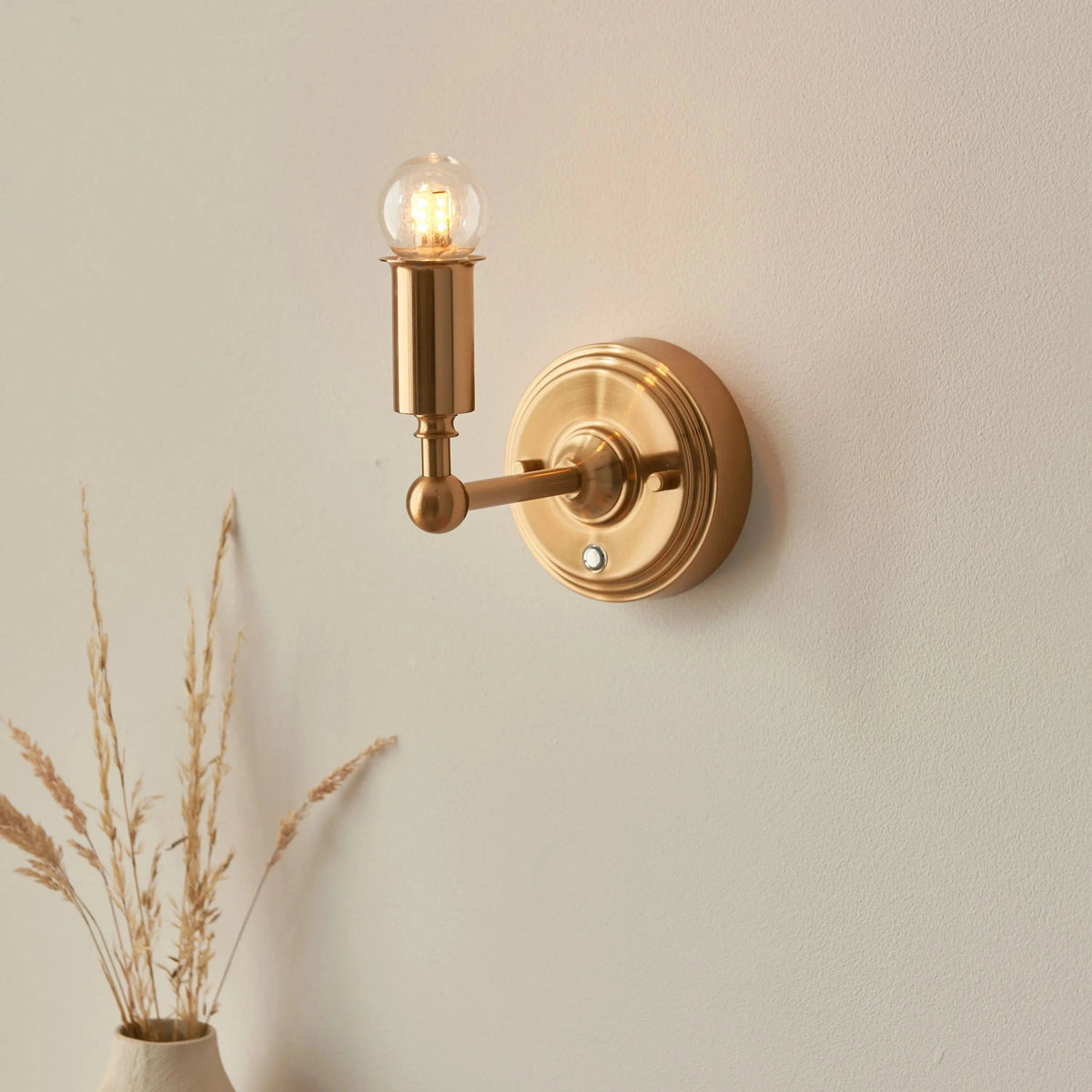 Bodhi Lighting Burleigh Rechargeable 1 Wall Light Aged Brass House of Isabella UK