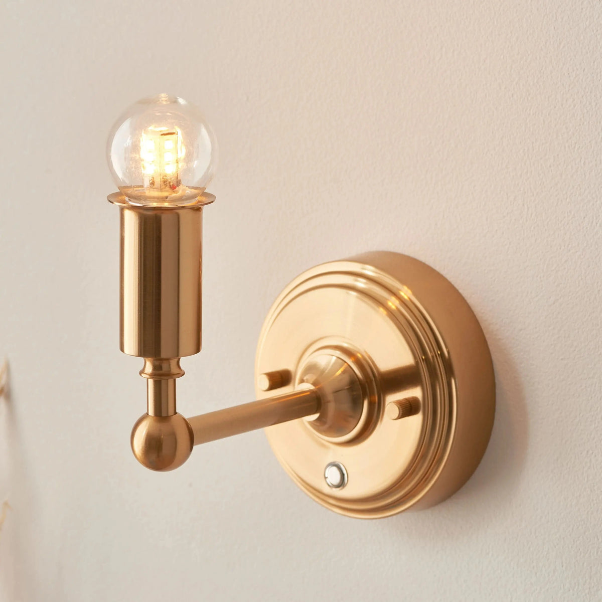 Bodhi Lighting Burleigh Rechargeable 1 Wall Light Aged Brass House of Isabella UK