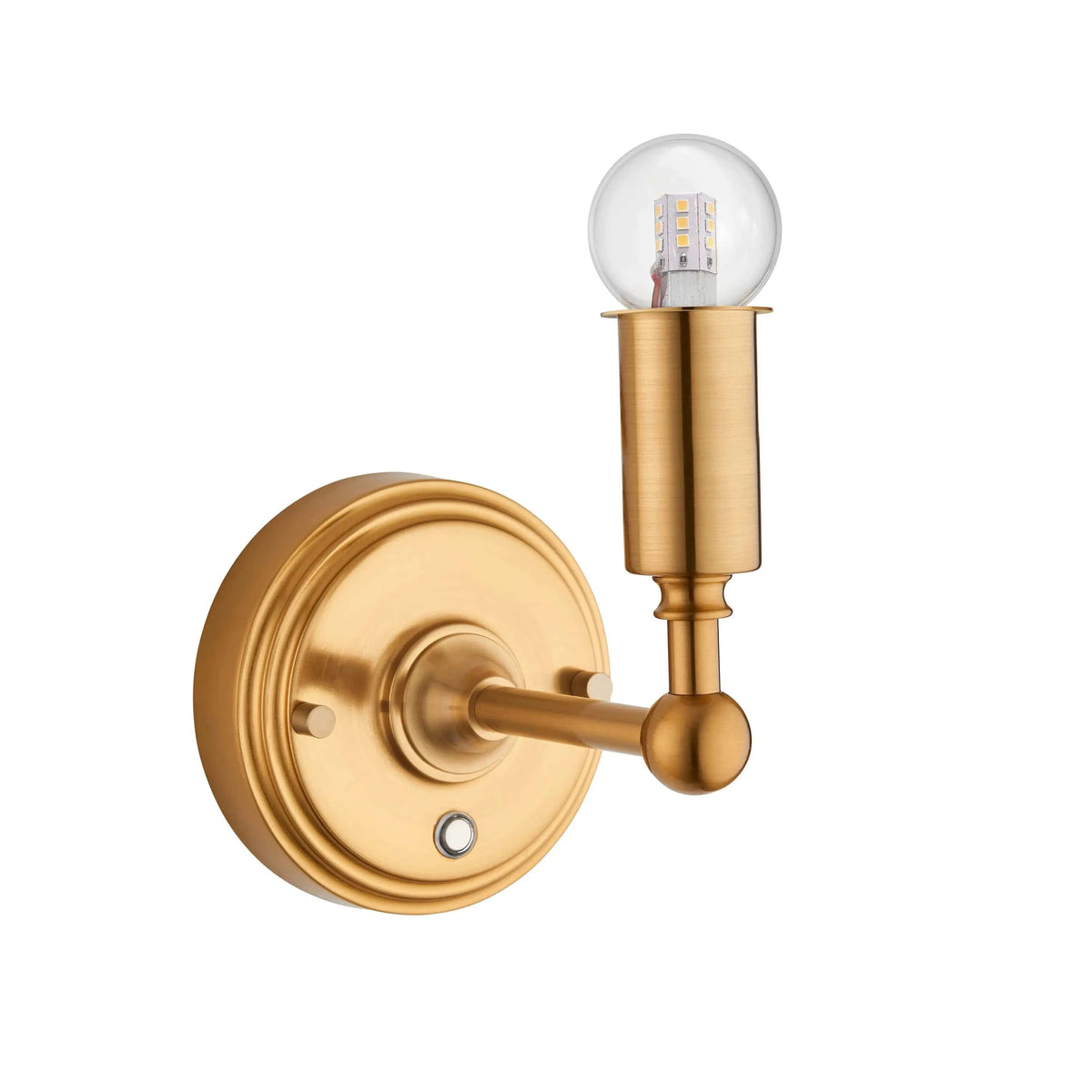 Bodhi Lighting Burleigh Rechargeable 1 Wall Light Aged Brass House of Isabella UK