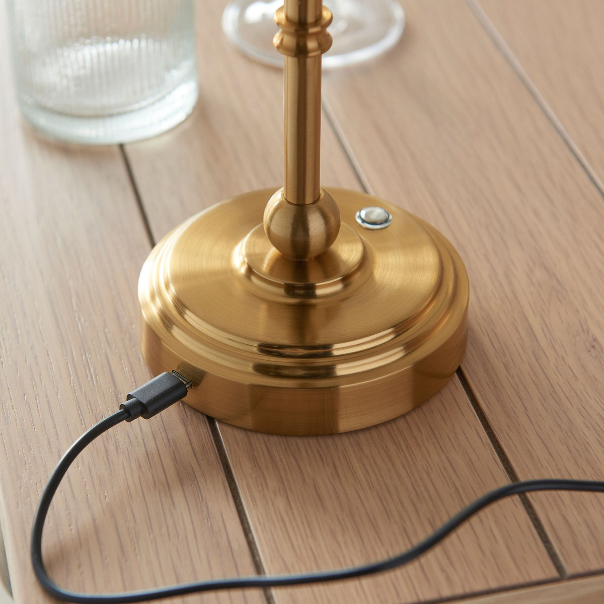 Bodhi Lighting Burleigh Rechargeable Table Lamp Base Aged Brass House of Isabella UK