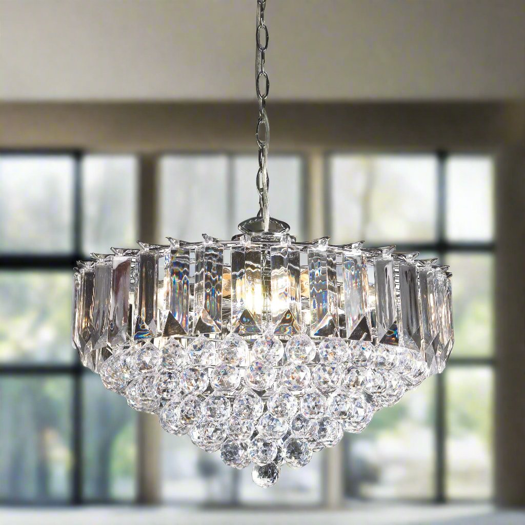Buryas 6 Pendant Light Chrome.