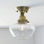 Camenbey 1 Ceiling Light Antique Brass Clear.