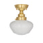 Camenbey 1 Ceiling Light Brass Opal Glass.
