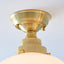 Camenbey 1 Ceiling Light Brass Opal Glass.