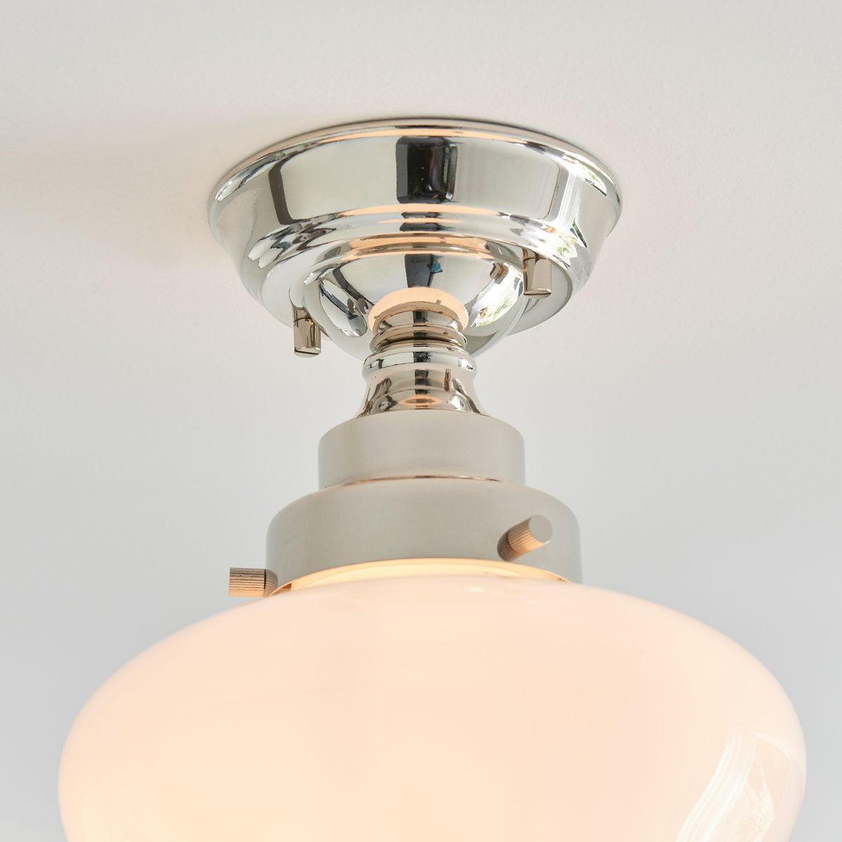 Camenbey 1 Ceiling Light Bright Bickel Opal Glass.