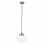 Camenbey 1 Pendant Light Antique Brass Clear.