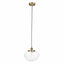 Camenbey 1 Pendant Light Antique Brass Clear.