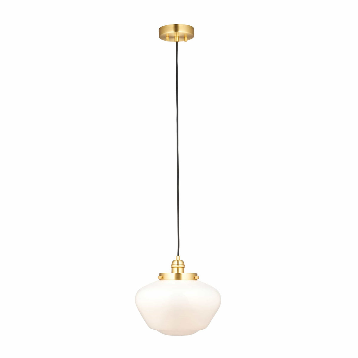 Camenbey 1 Pendant Light Brass Opal Glass.