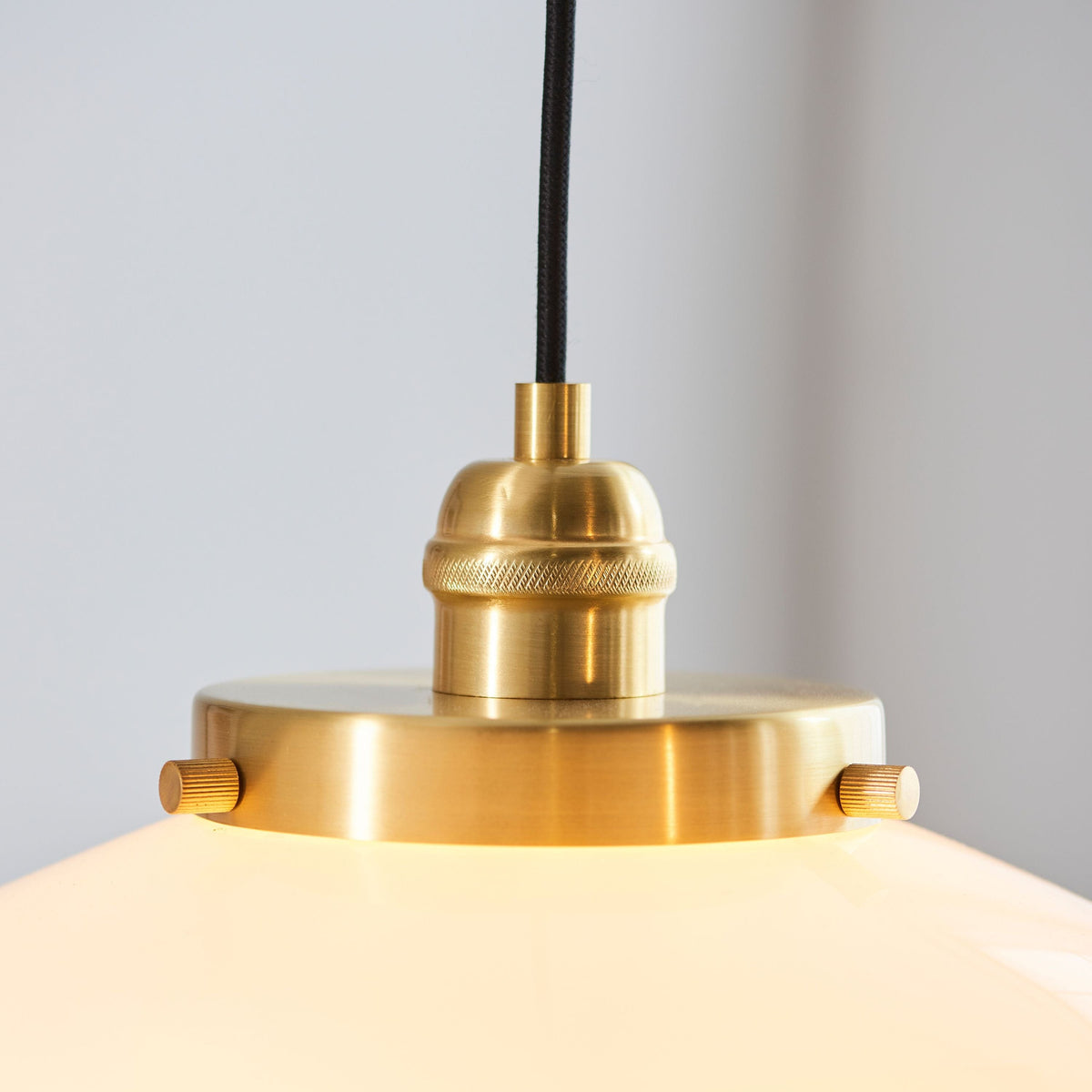 Camenbey 1 Pendant Light Brass Opal Glass.
