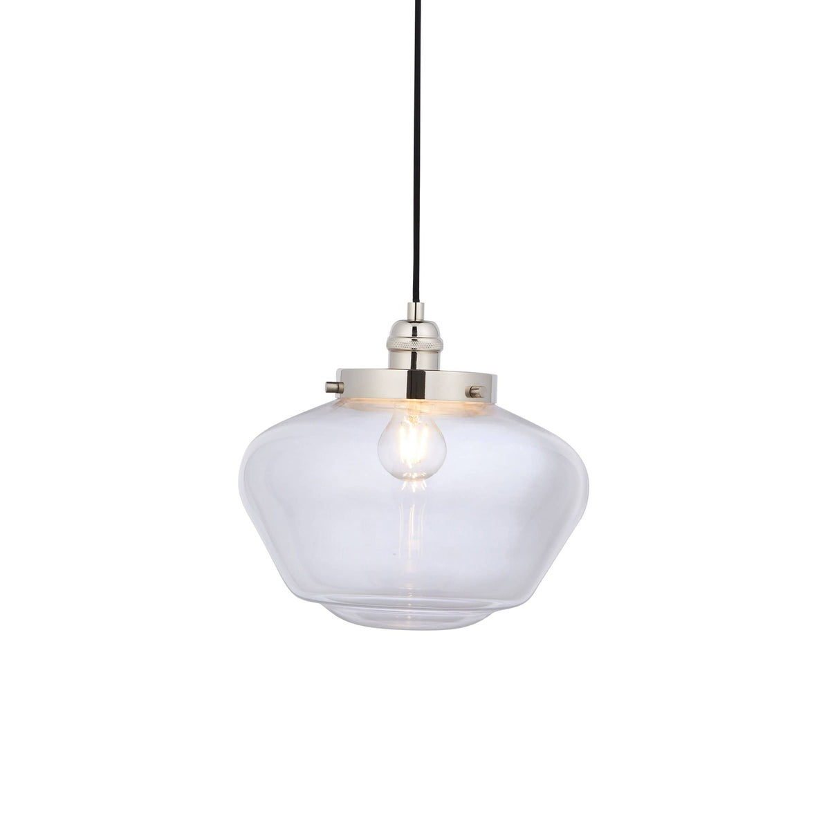 Camenbey 1 Pendant Light Bright Nickel Clear.