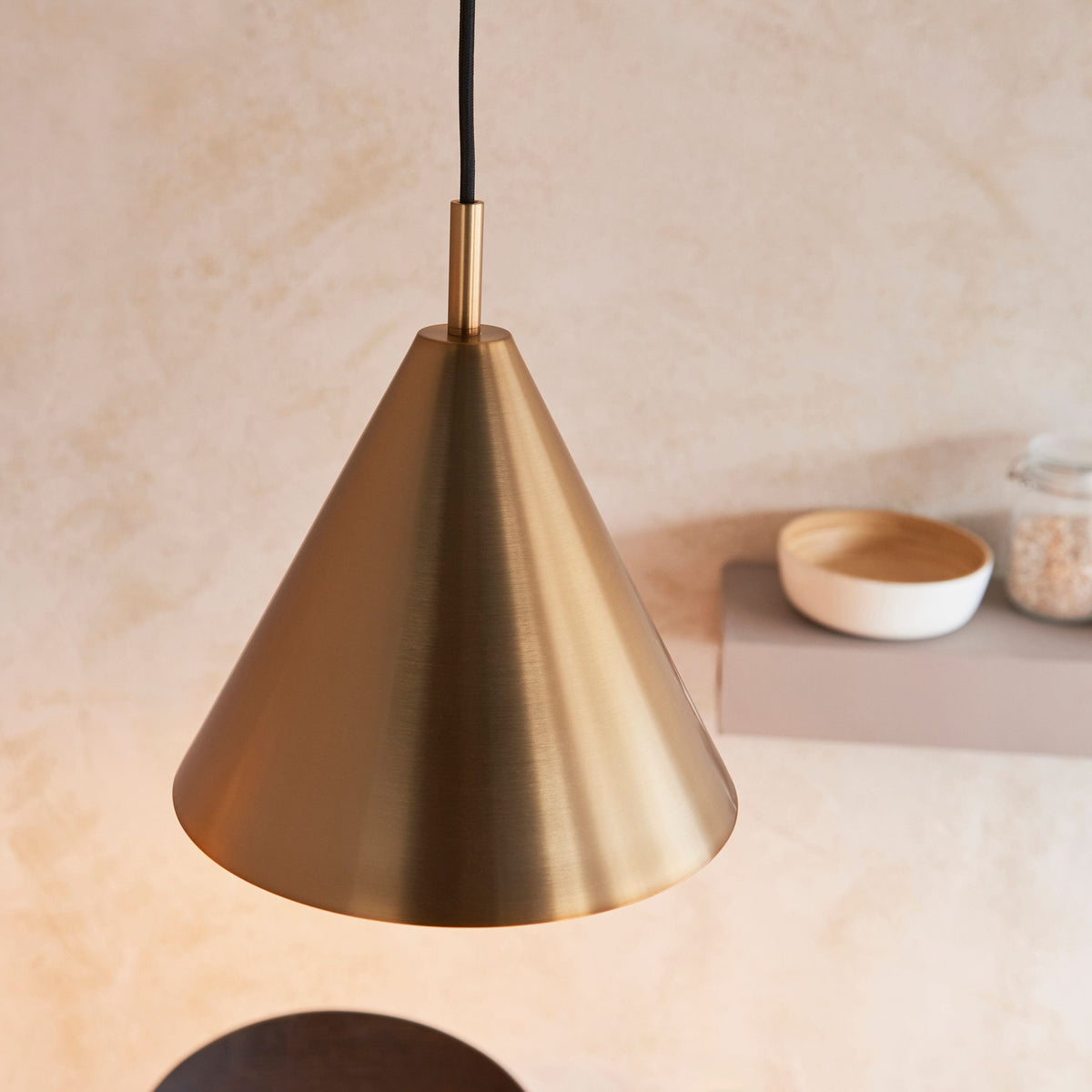 Capel Pendant Light Antique Brass.