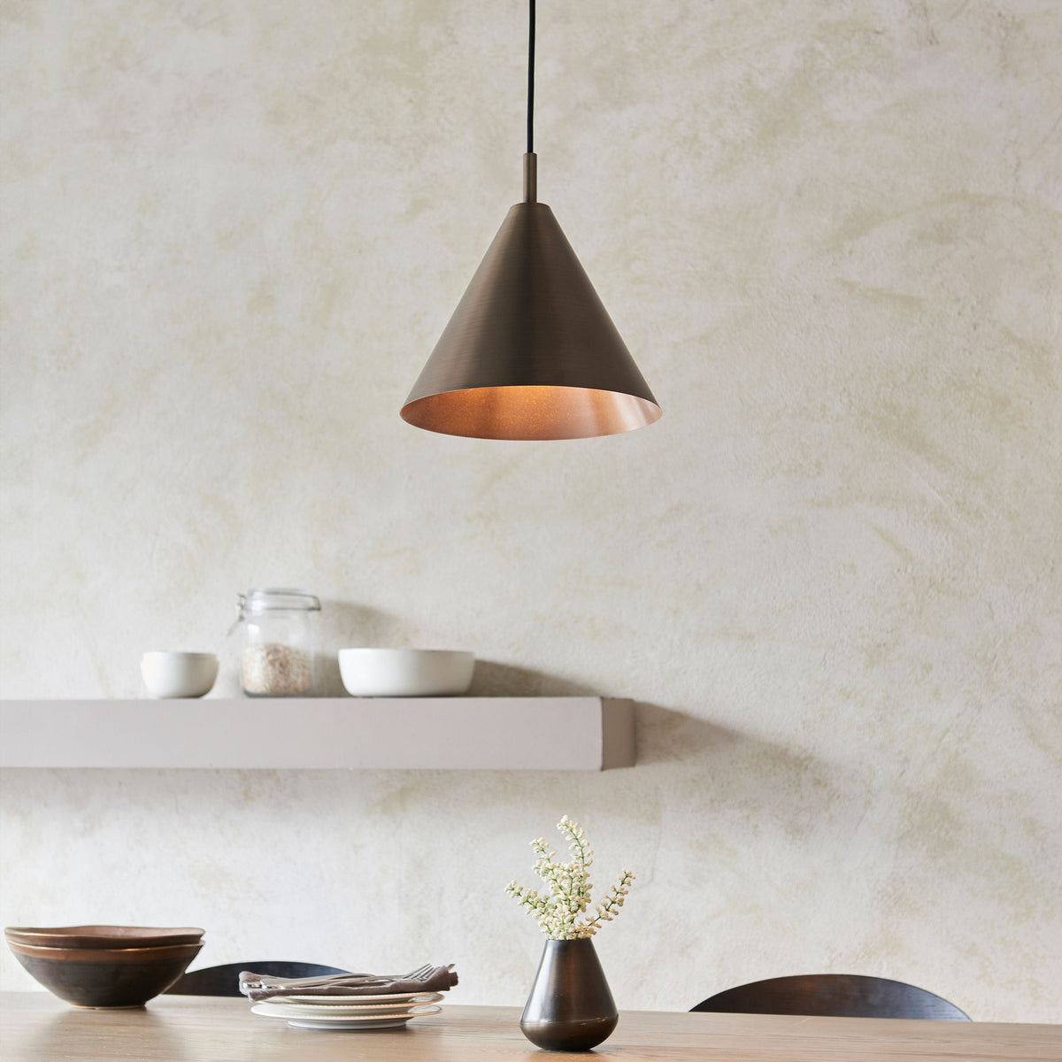 Capel Pendant Light Antique Bronze.