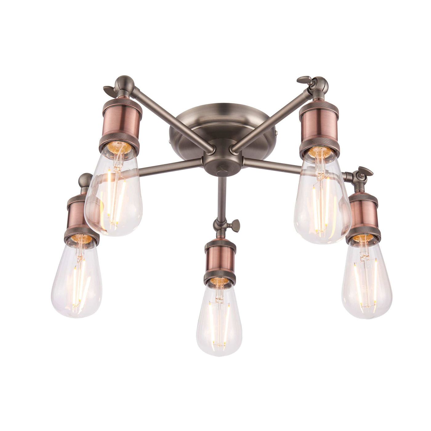 Bodhi Lighting Catcott 5 Ceiling Light - Copper House of Isabella UK