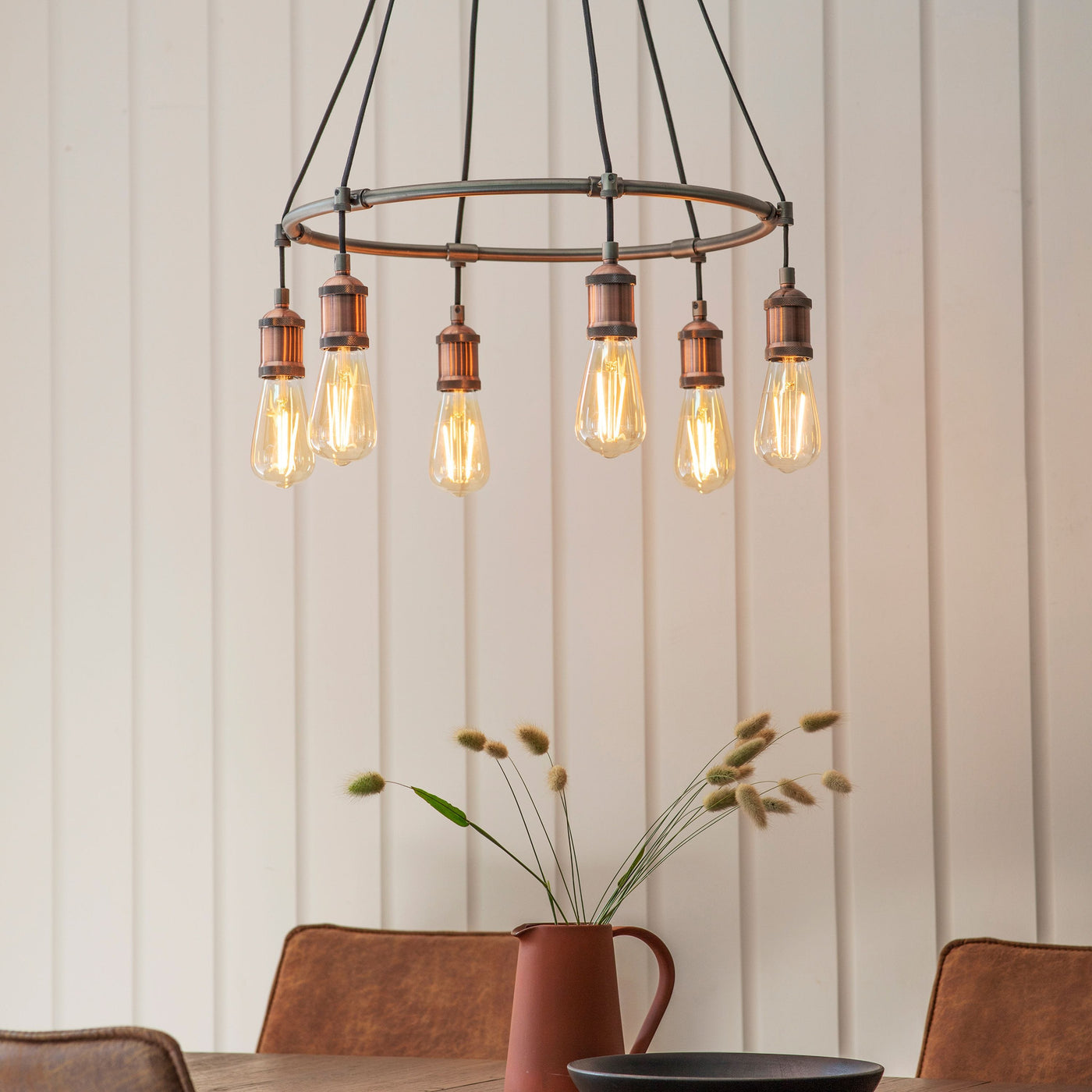 Bodhi Lighting Catcott 6 Pendant Light - Copper House of Isabella UK