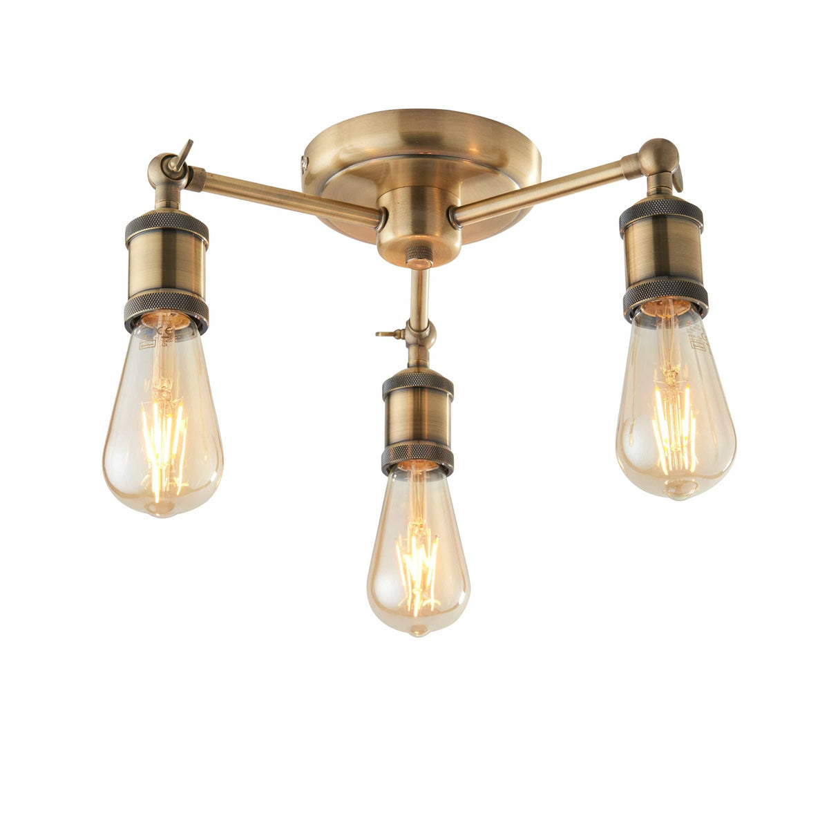 Catcott Ceiling Light - Small Antique Brass.
