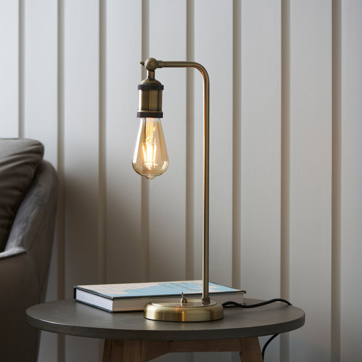 Catcott Lamp - Antique Brass.