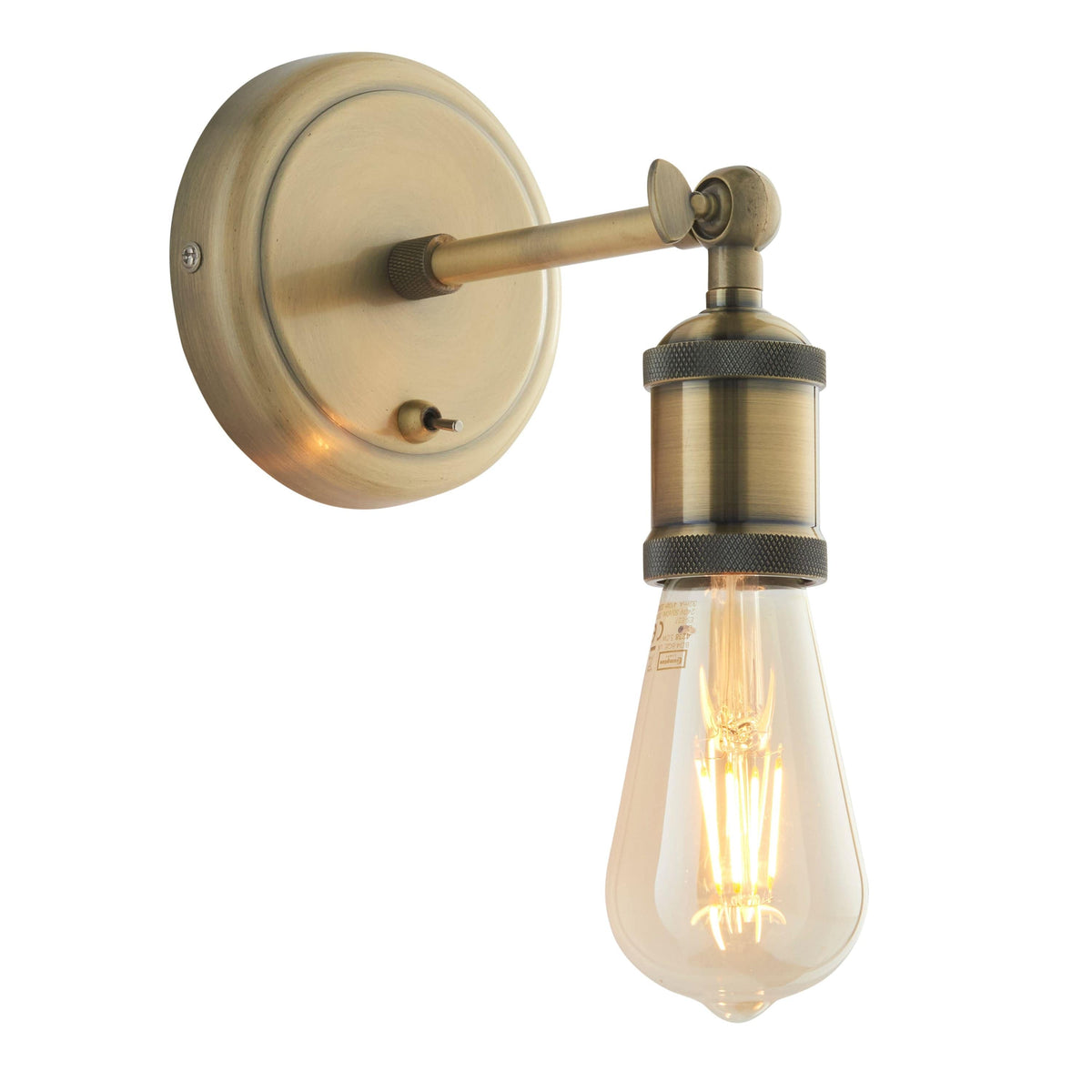 Catcott Wall Light - Antique Brass.