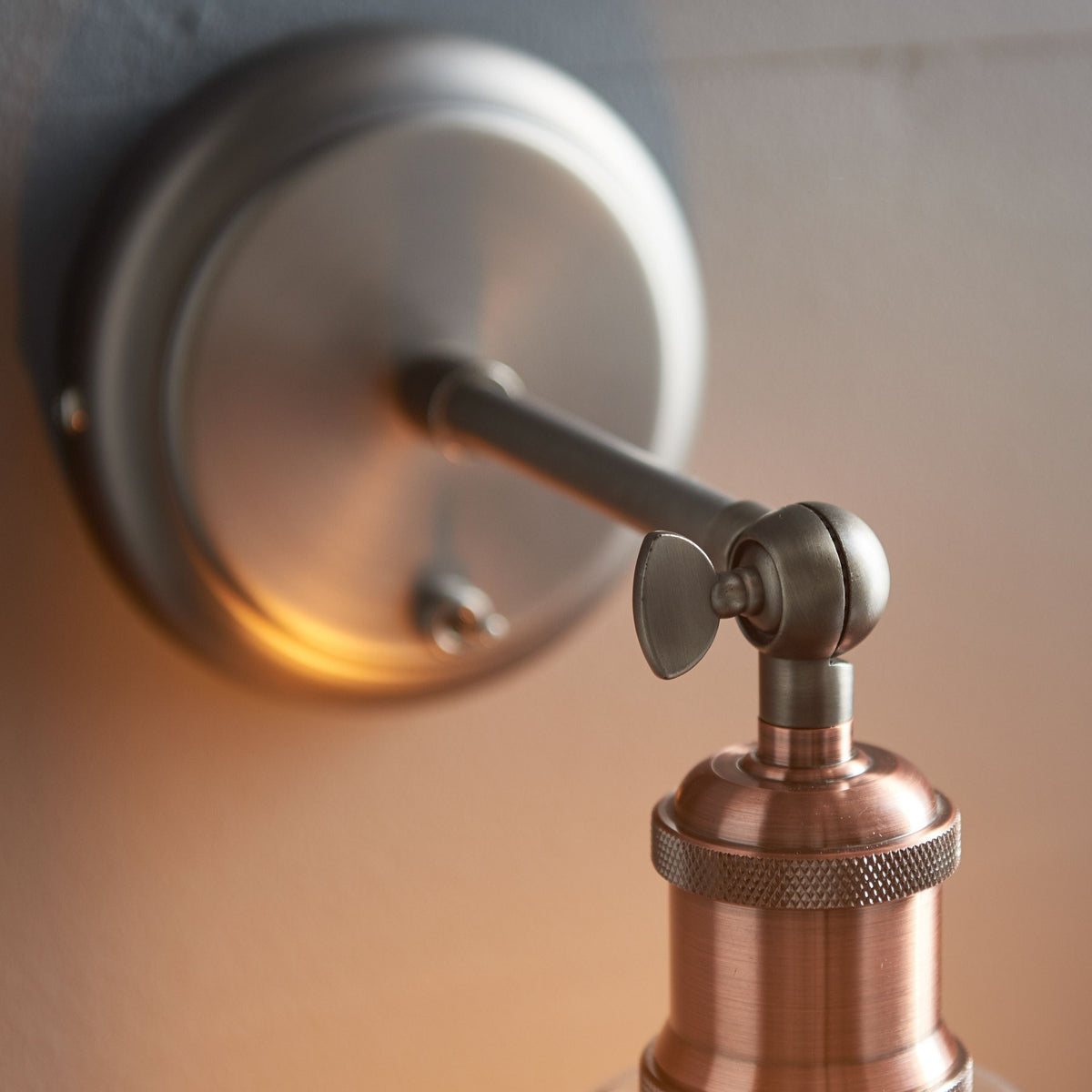 Catcott Wall Light - Silver Glass.