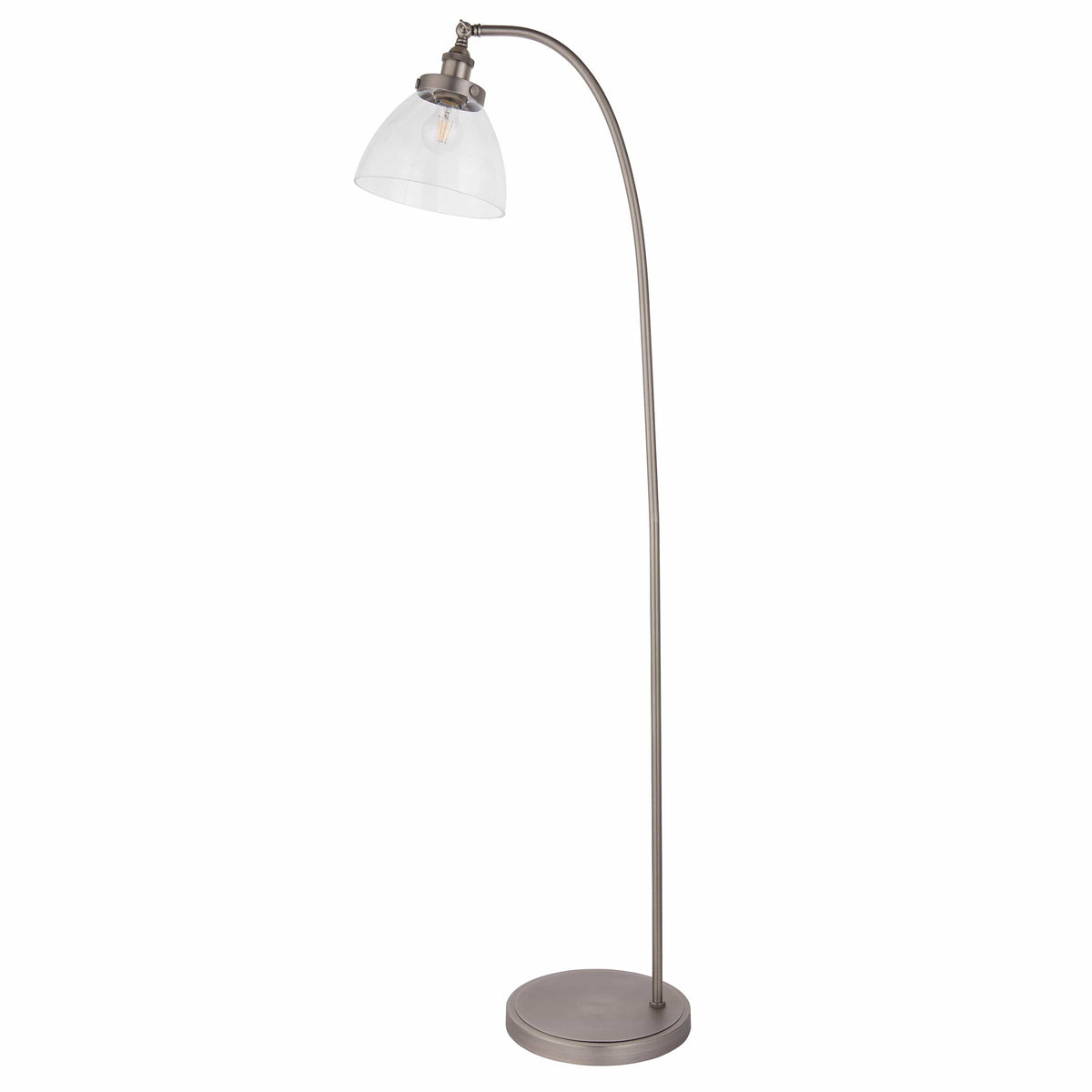 Chadderton 1 Floor Light Brushed Silver.