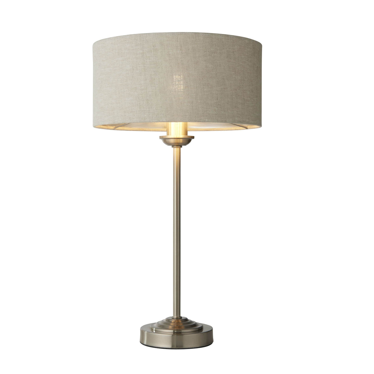 Chagford Lamp - Chrome/Natural.