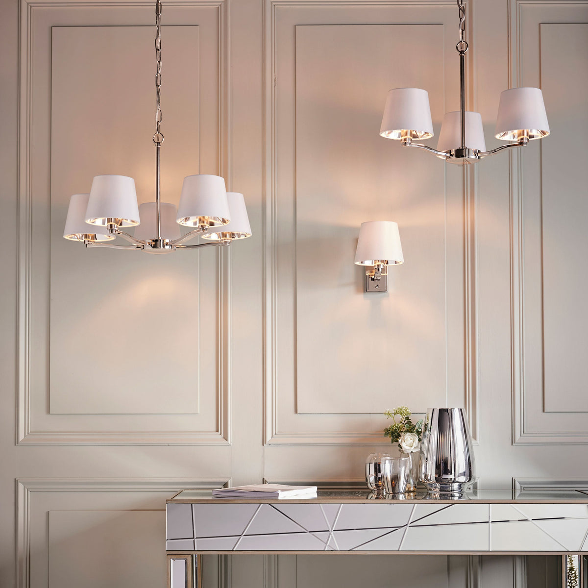 Charaton 5 Pendant Light Bright Nickel.