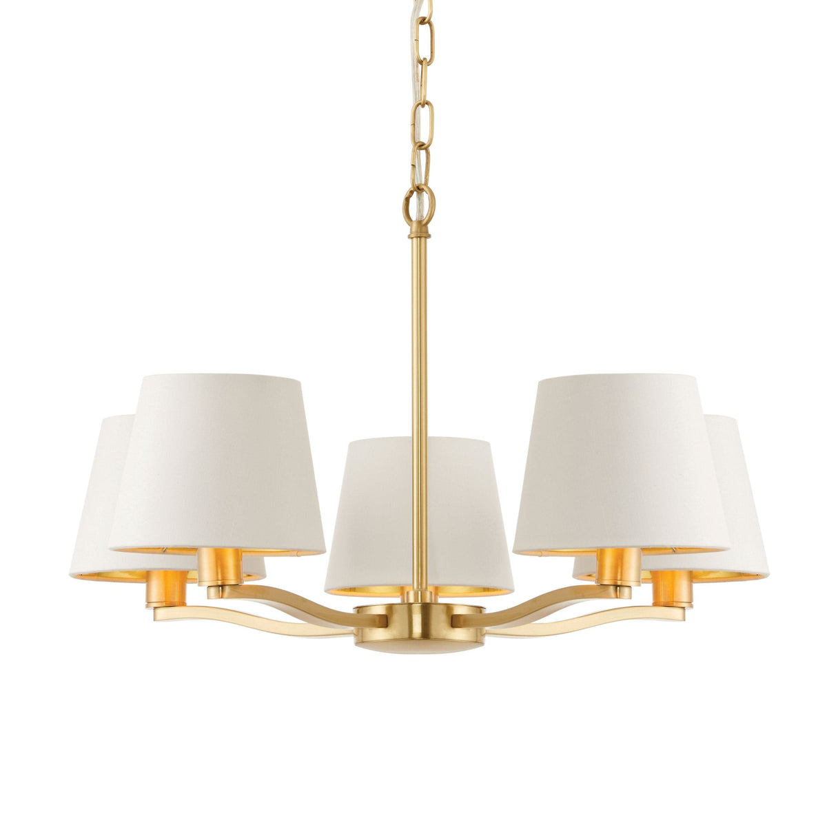 Charaton 5 Pendant Light Brushed Gold.