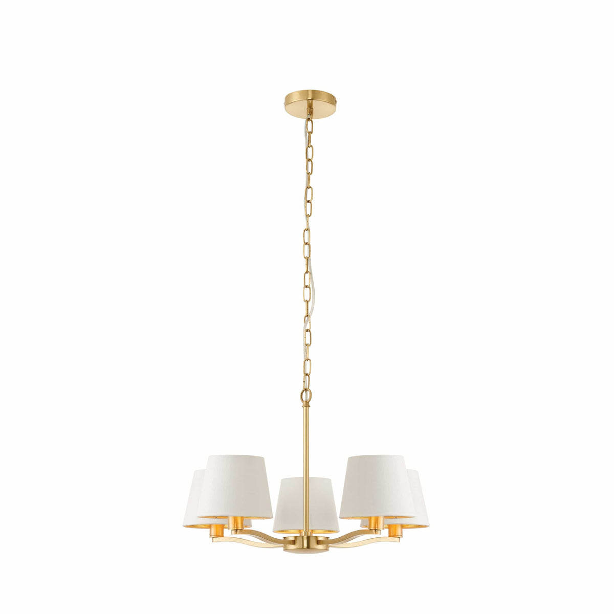 Charaton 5 Pendant Light Brushed Gold.