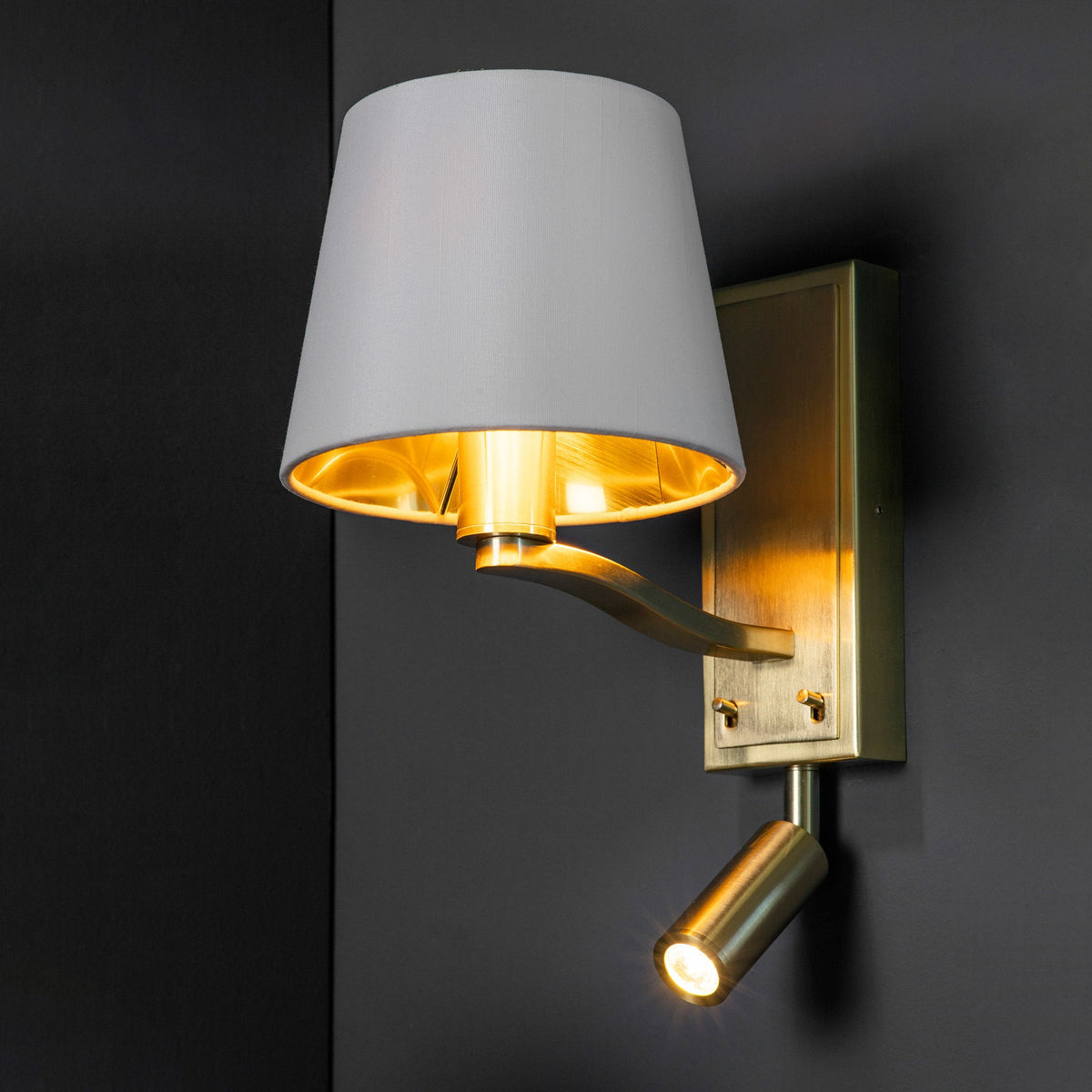 Charaton Wall Light Brushed Gold Large.