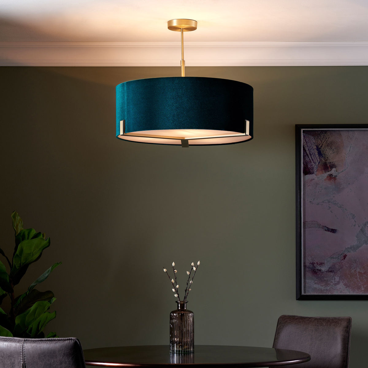 Charterhouse Pendant Light Antique Brass.