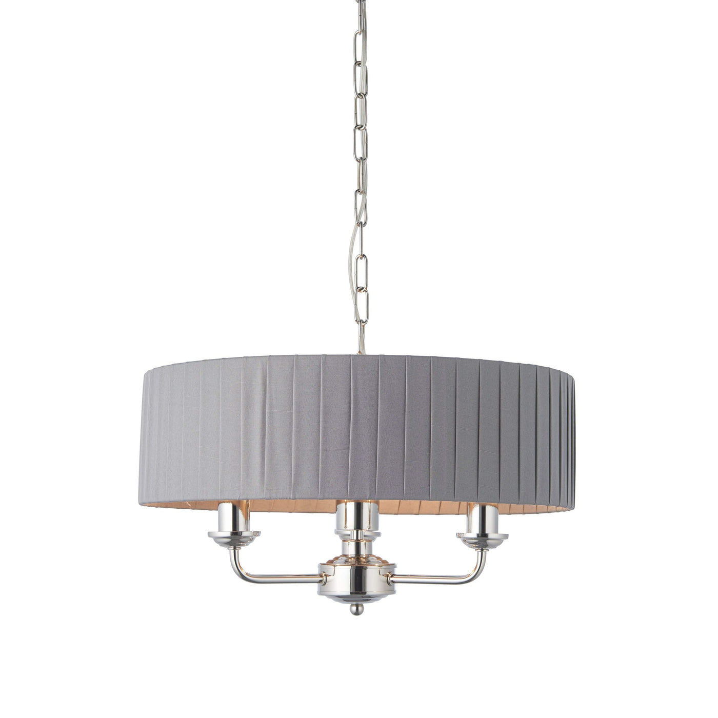 Bodhi Lighting Chickerell 3 Pendant Light Nickel & Charcoal 300-760mm House of Isabella UK