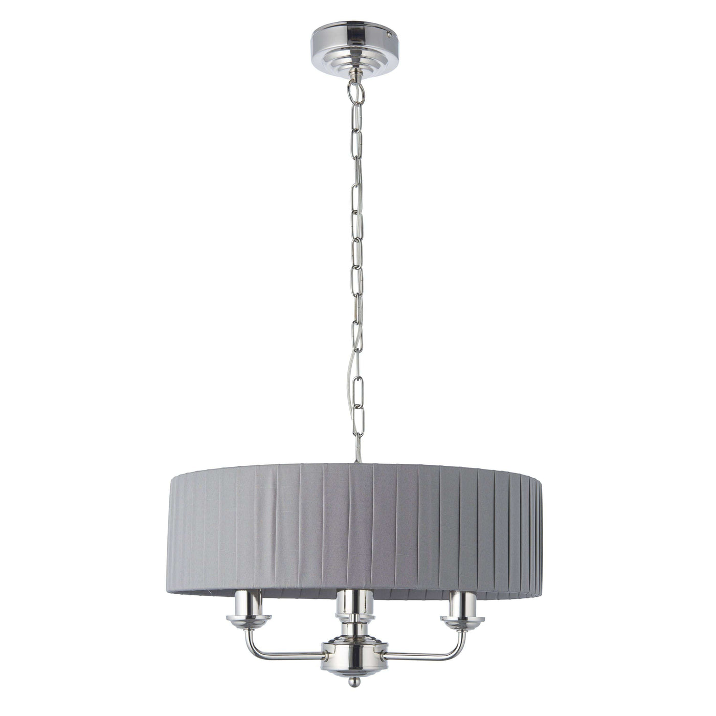 Bodhi Lighting Chickerell 3 Pendant Light Nickel & Charcoal 300-760mm House of Isabella UK