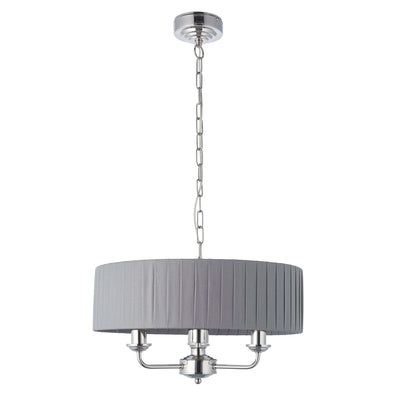 Bodhi Lighting Chickerell 3 Pendant Light Nickel & Charcoal 300-760mm House of Isabella UK