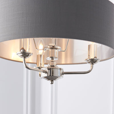 Bodhi Lighting Chickerell 3 Pendant Light Nickel & Charcoal 350-1200mm House of Isabella UK