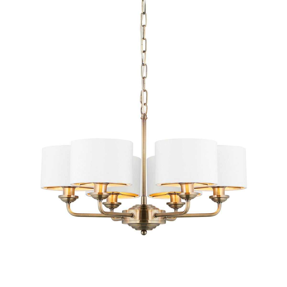 Chickerell 6 Multi Pendant - Antique Brass.