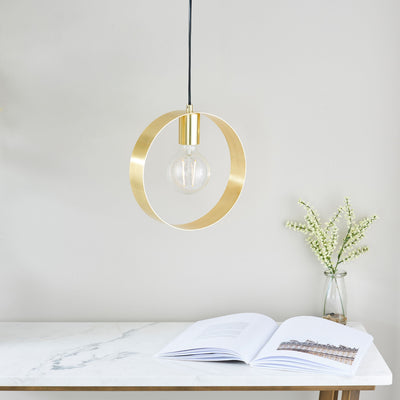 Bodhi Lighting Christon 1 Pendant Light Brushed Brass House of Isabella UK