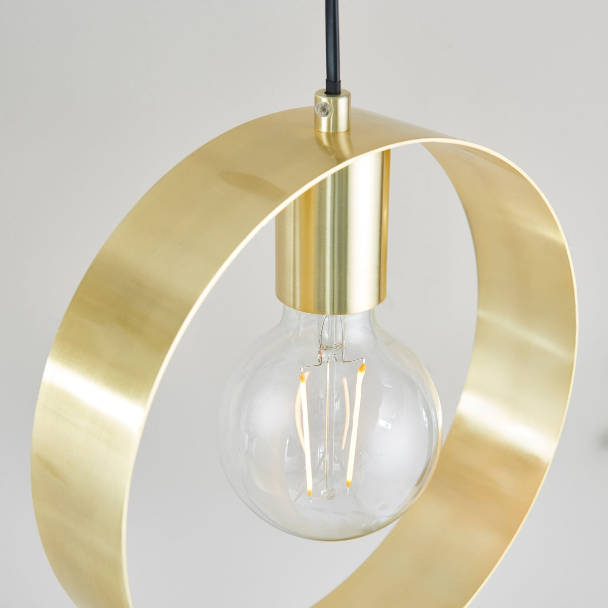 Christon 1 Pendant Light Brushed Brass.