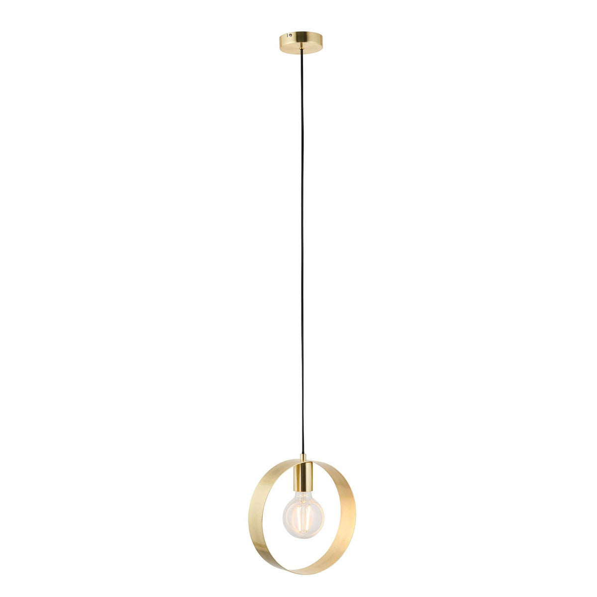 Christon 1 Pendant Light Brushed Brass.