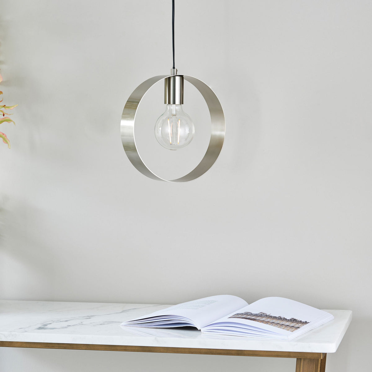 Christon 1 Pendant Light Brushed Nickel.