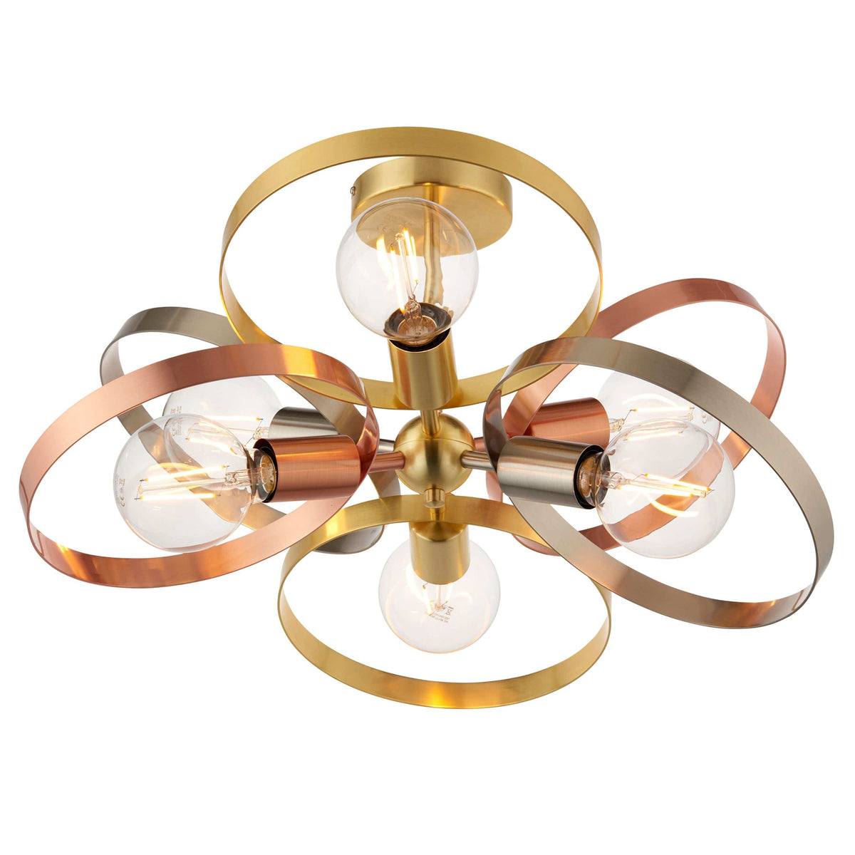Christon 6 Ceiling Light Brushed Brass.