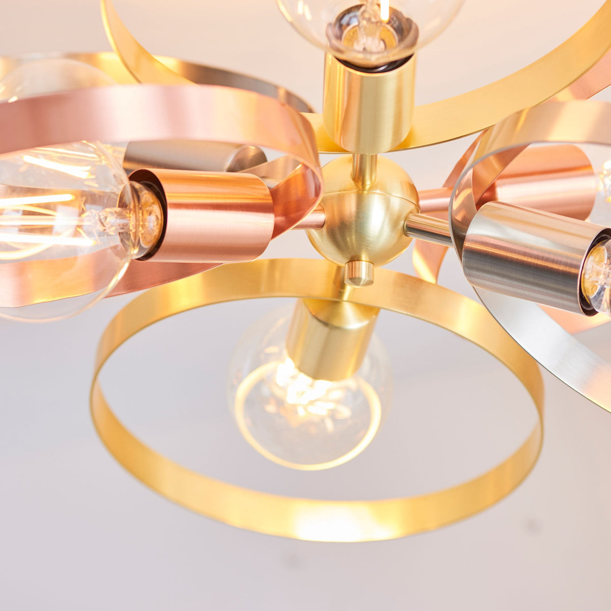 Christon 6 Ceiling Light Brushed Brass.