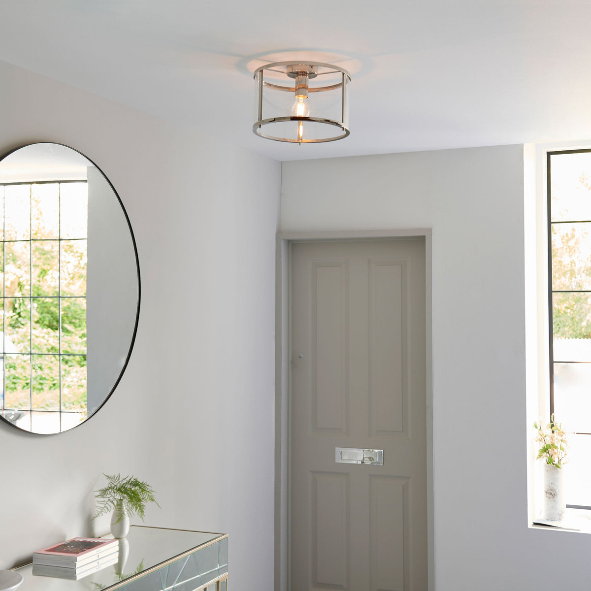 Chudleigh 1 Ceiling Light - Silver.