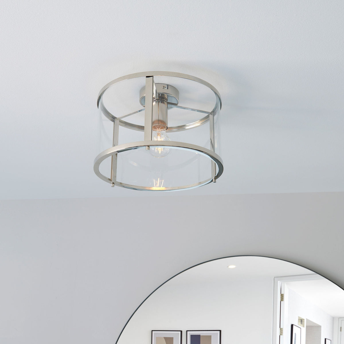Chudleigh 1 Ceiling Light - Silver.