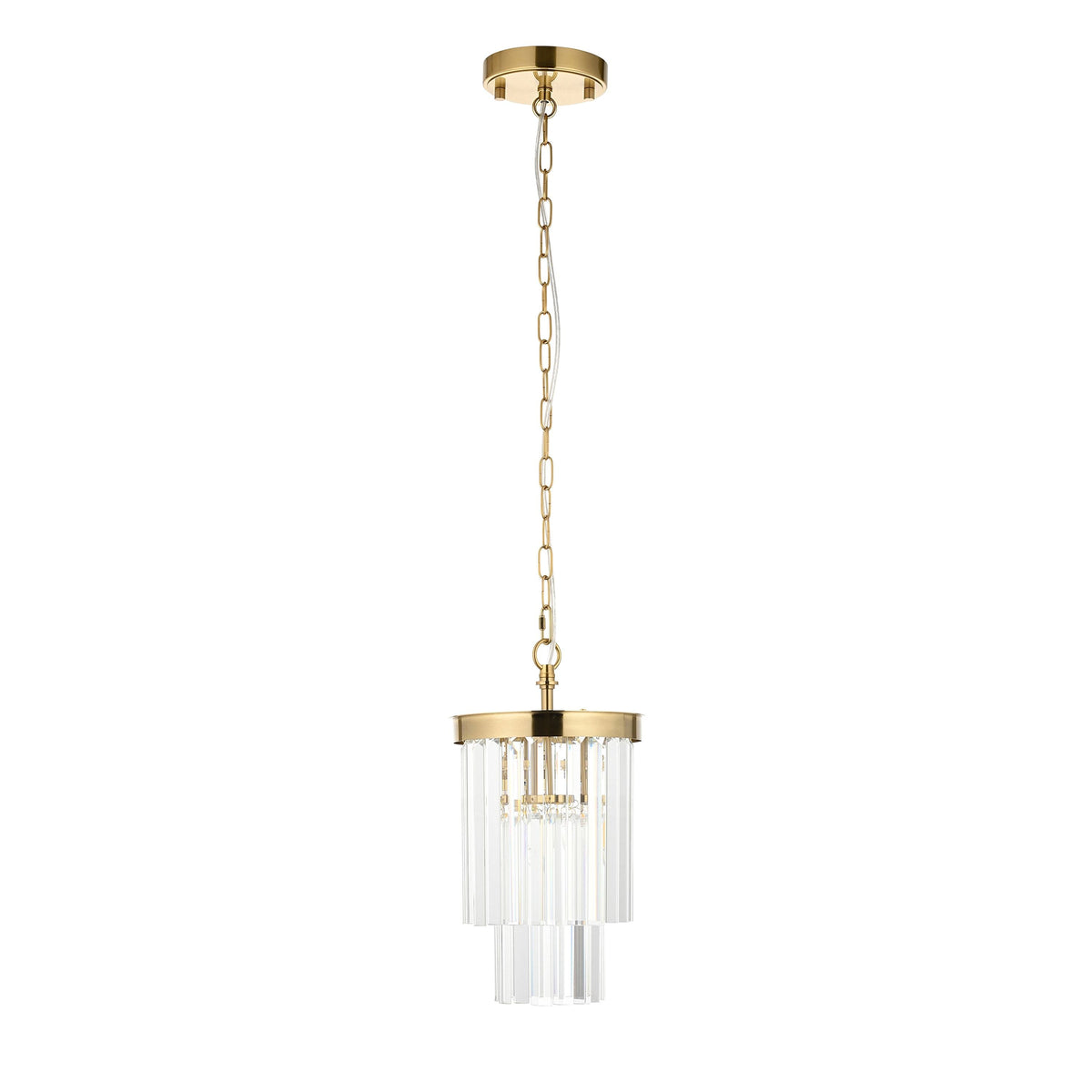 Bodhi Lighting Conaston 1 Pendant Light Brushed Aged Brass House of Isabella UK