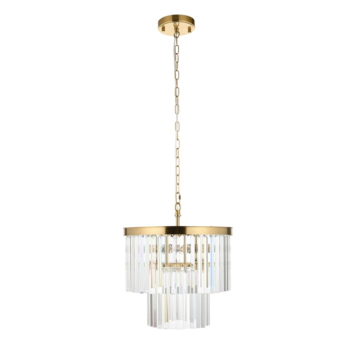 Bodhi Lighting Conaston 4 Pendant Light Brushed Aged Brass House of Isabella UK