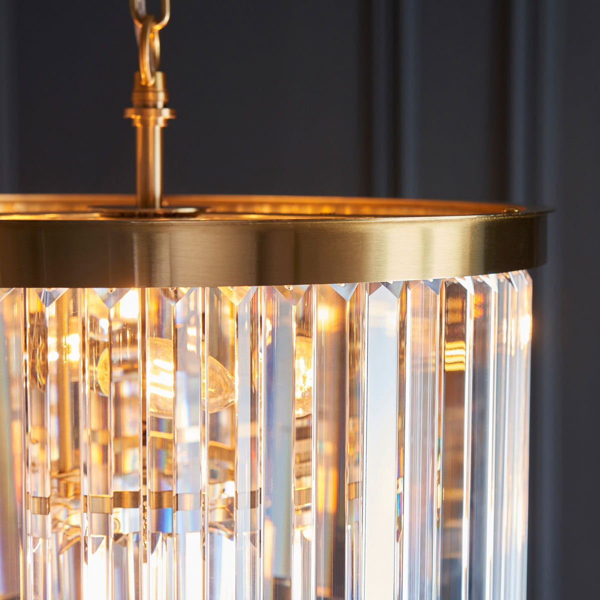 Bodhi Lighting Conaston 4 Pendant Light Brushed Aged Brass House of Isabella UK