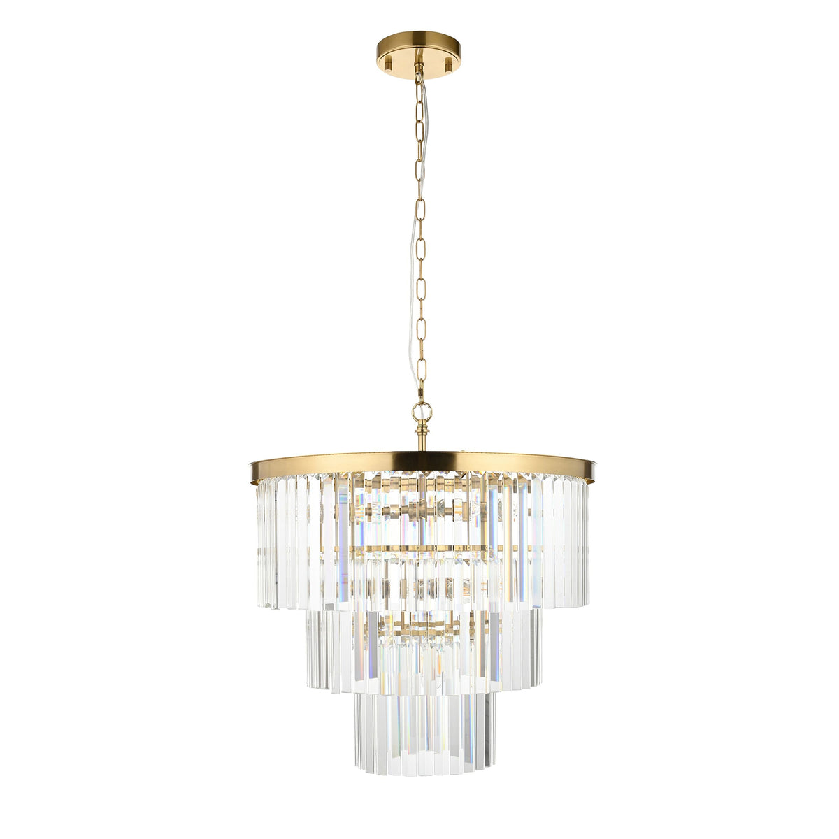 Bodhi Lighting Conaston 7 Pendant Light Brushed Aged Brass House of Isabella UK