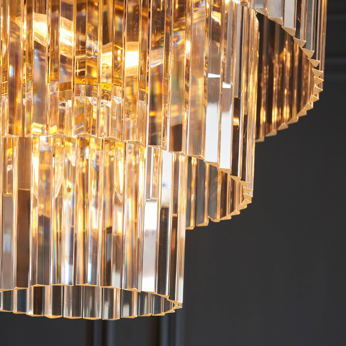 Bodhi Lighting Conaston 7 Pendant Light Brushed Aged Brass House of Isabella UK