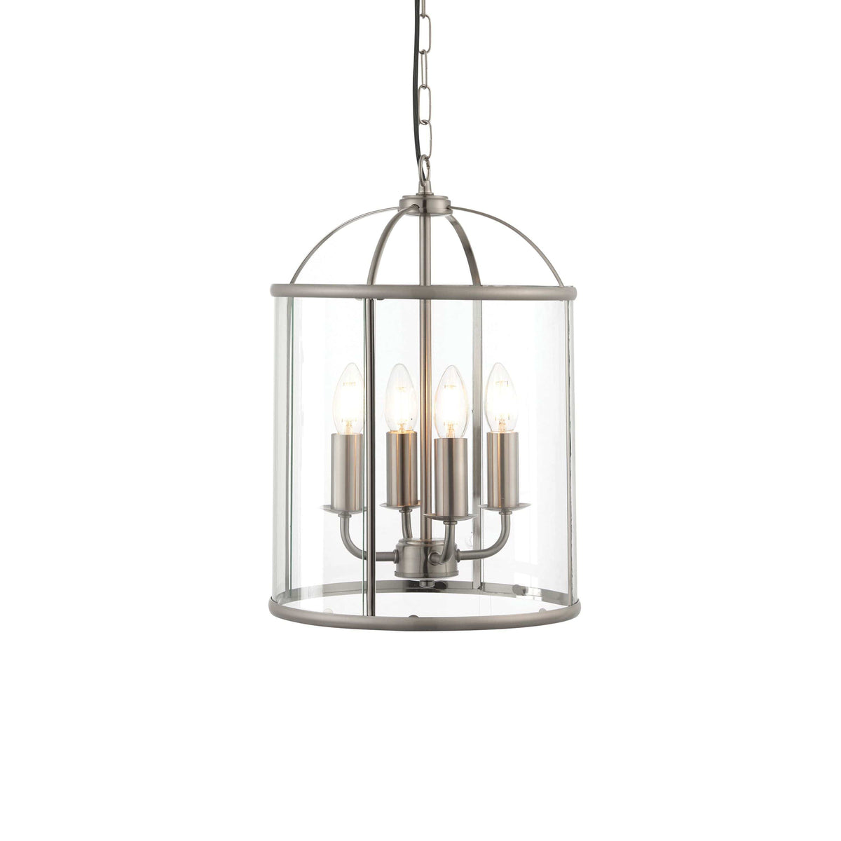 Cowslip 4 Pendant Light Satin Nickel.